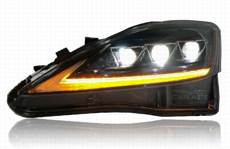 2006-2012 Lexus IS250 IS350 ISF VLAND LED Headlights with Amber Reflector