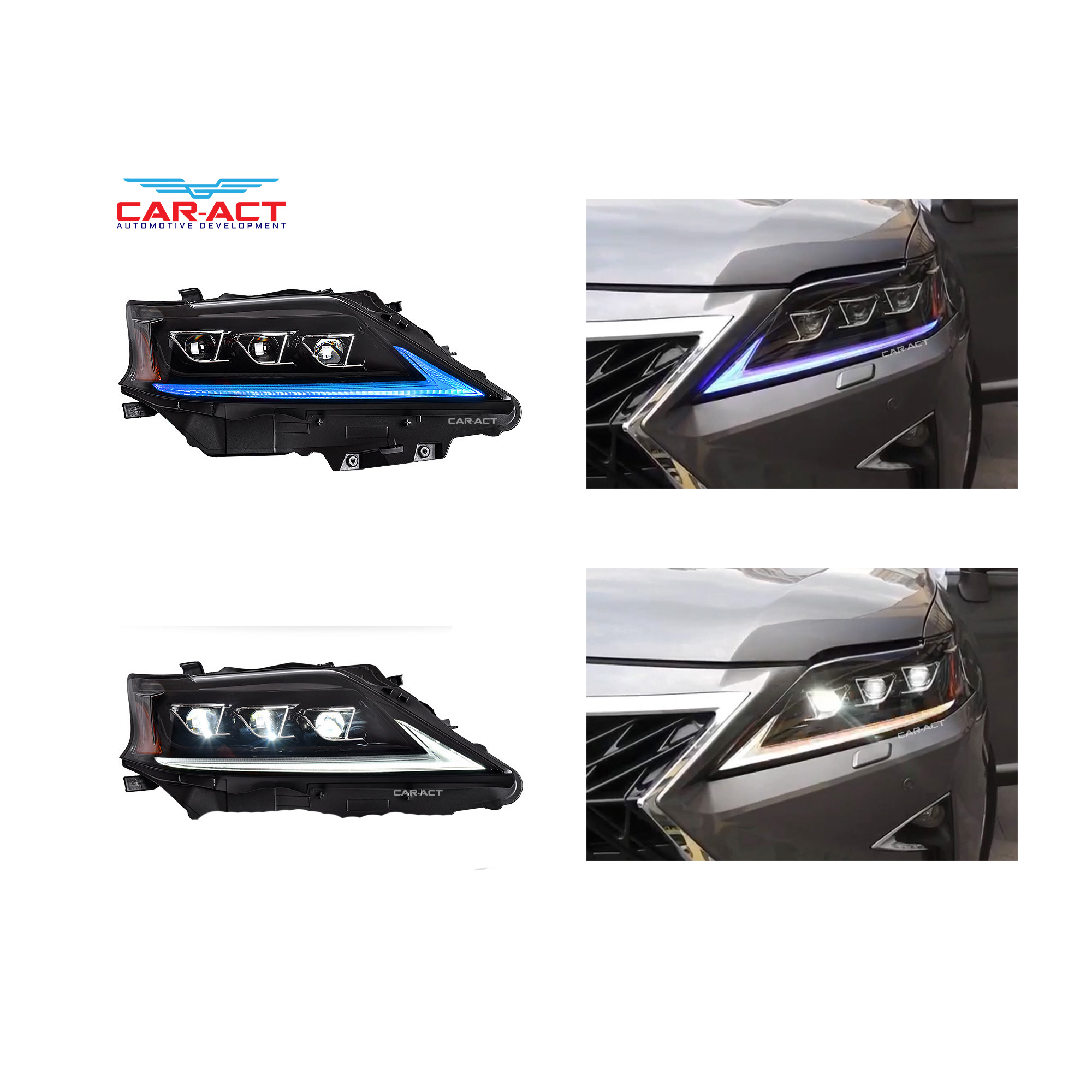 2010-2015 Lexus RX270 RX300 RX350 RX450 RX450h Sapphire Ignition Triple Beams Headlights